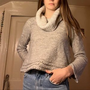Anthropologie Large neck wool sweater